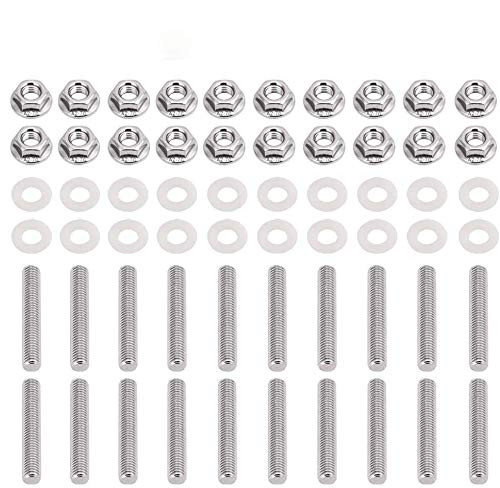 SPEEDER Exhaust and Intake Manifold Stud Bolt Nut Gaskets Kit Stainless Exten...