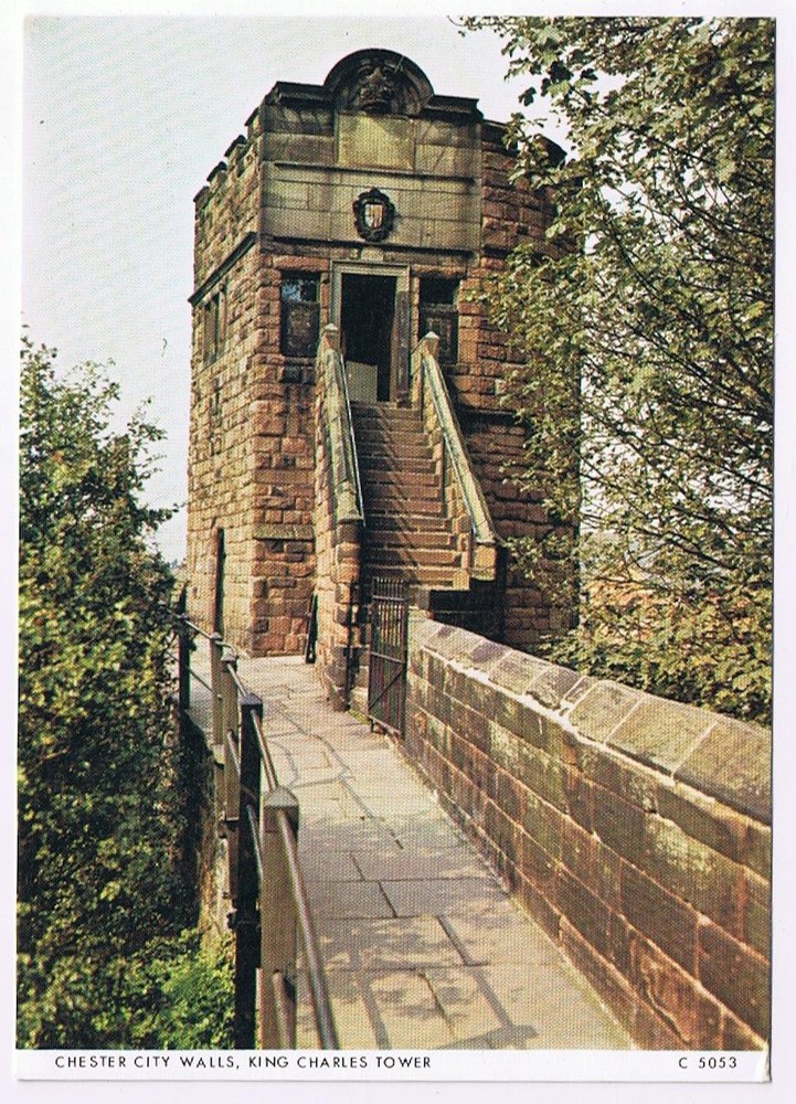 Postcard Chester City Walls King Charles Tower Chester England UK