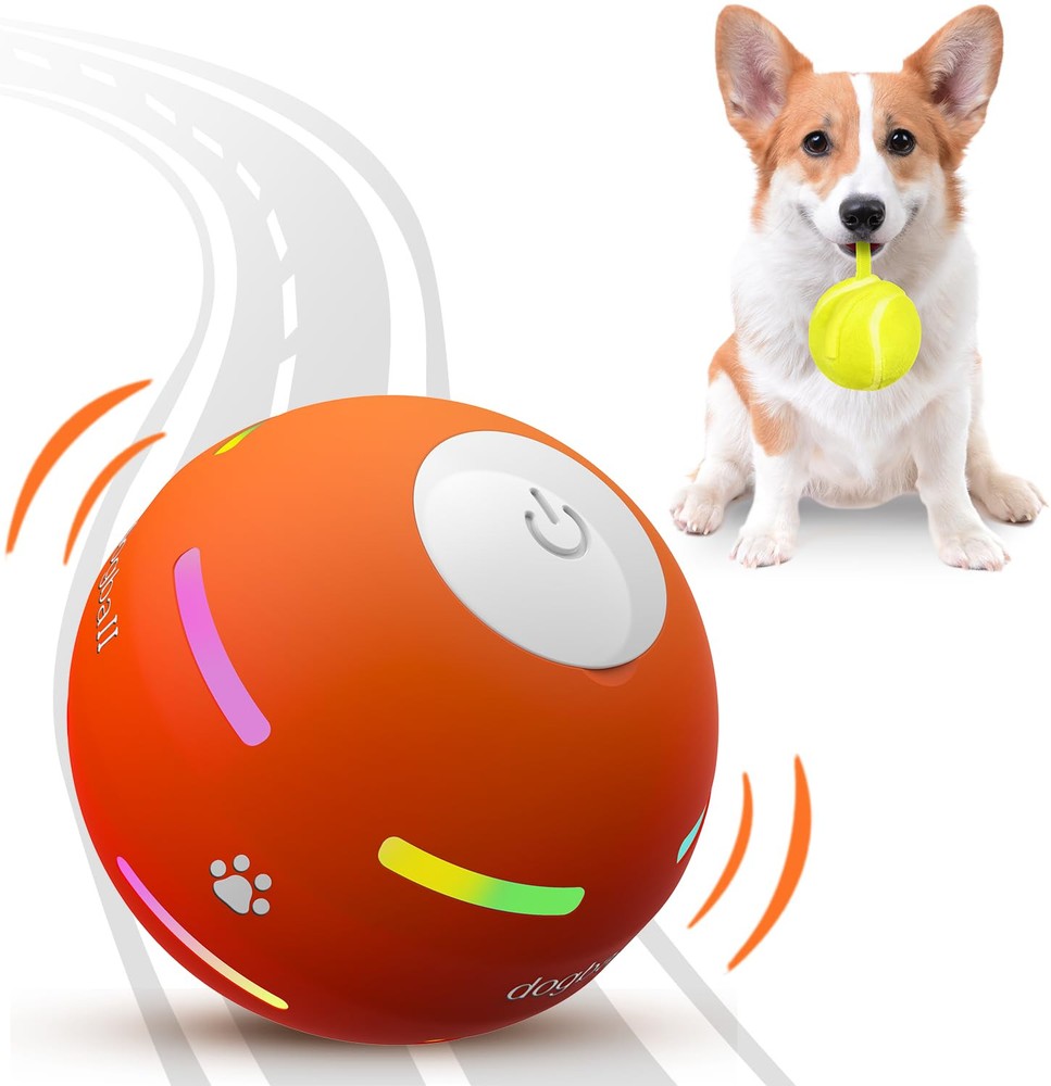 Interactive Dog Toys Dog Ball[Newly Upgraded] Durable Motion Activated Autom