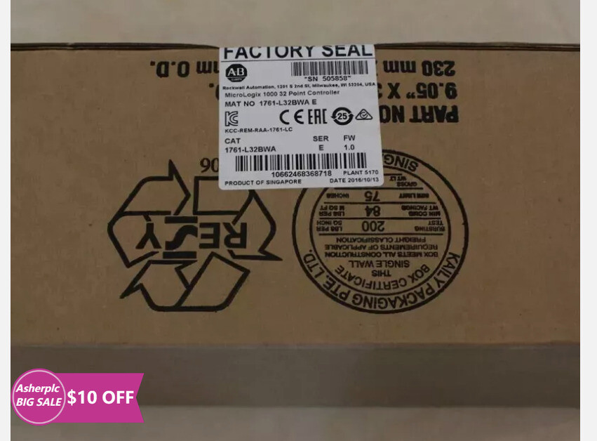 New Sealed Allen-Bradley 1761-L32BWA MicroLogix1000 32 Point Controller