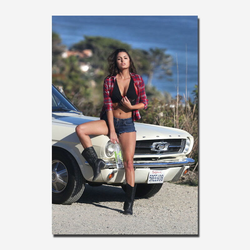 75573 Hot Rod Car Sexy Model Girl Art Wall Print Poster US