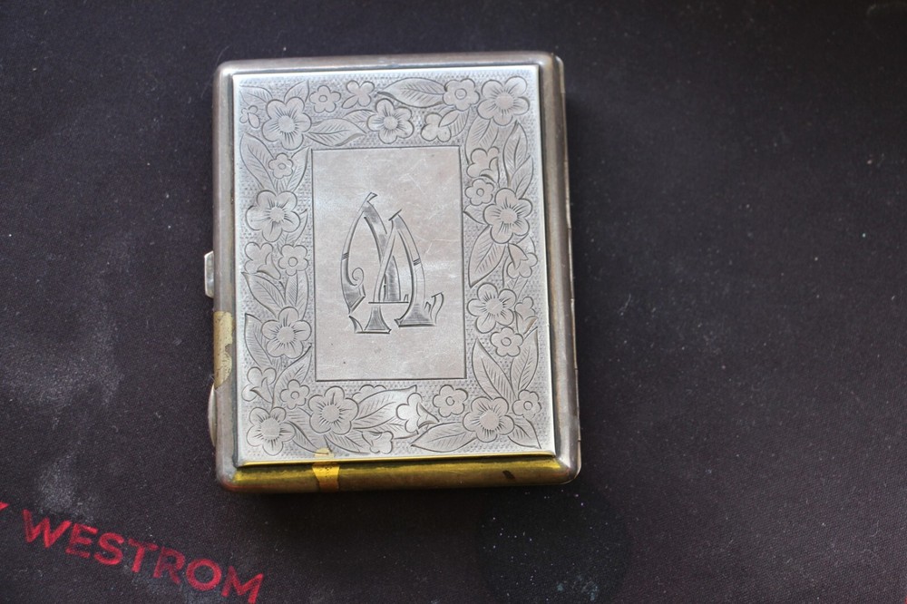 silver 875 cigarette case