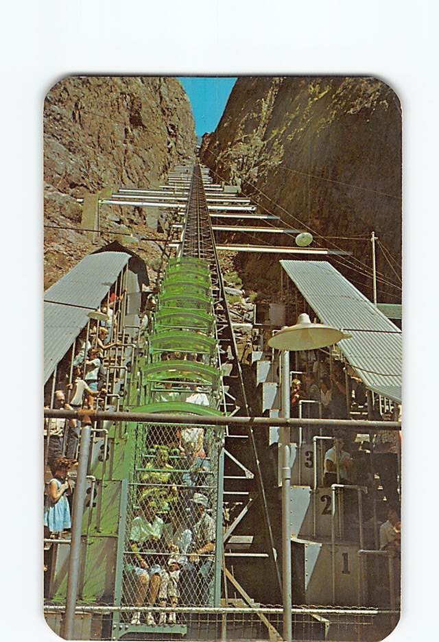 Postcard Bottom Station of the Incline Railway Royal Gorge Colorado USA