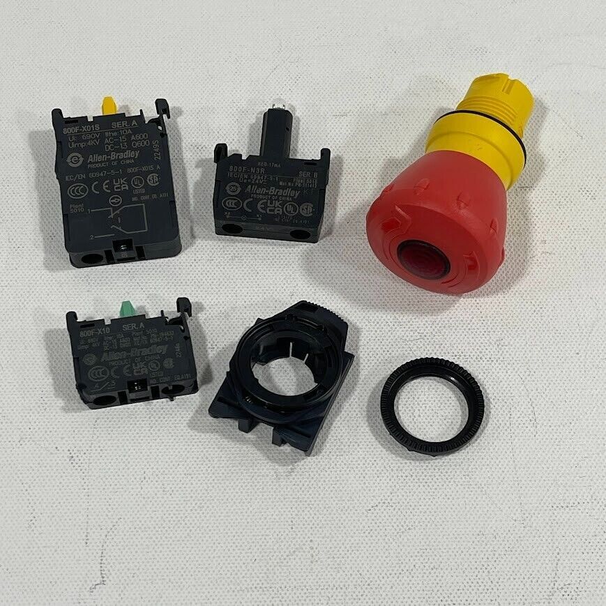 Allen Bradley 800FP-LMT44PN3RX11S  22mm Twist Release E-Stop Red LED