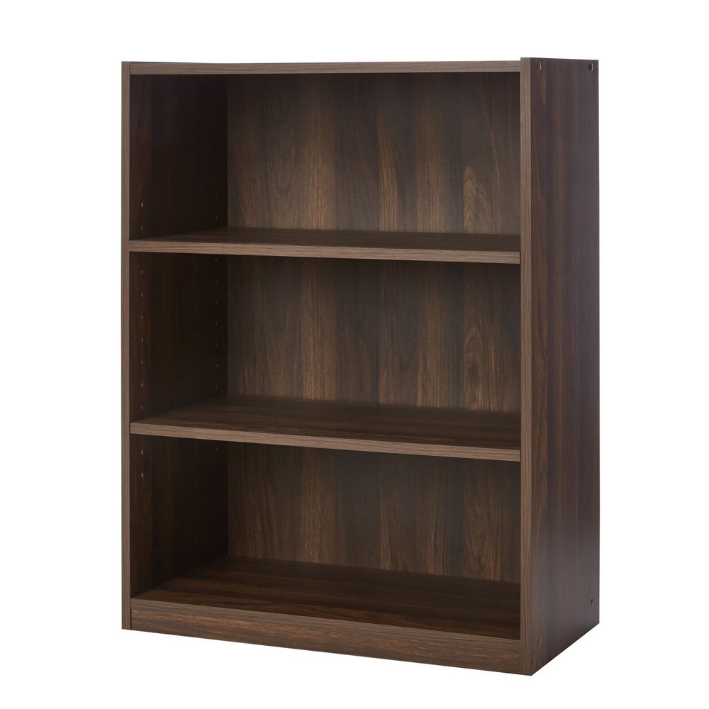 Modern 3-Shelf Adjustable Bookcase Display Cabinet for Stylish Storage