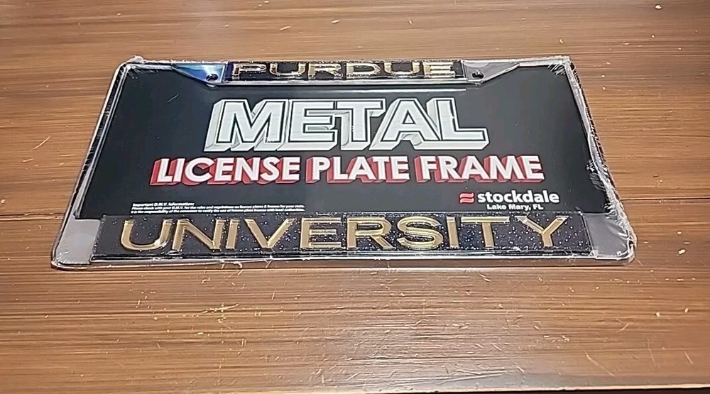 Purdue Boilermakers Black Metal License Plate Frame by Stockdale