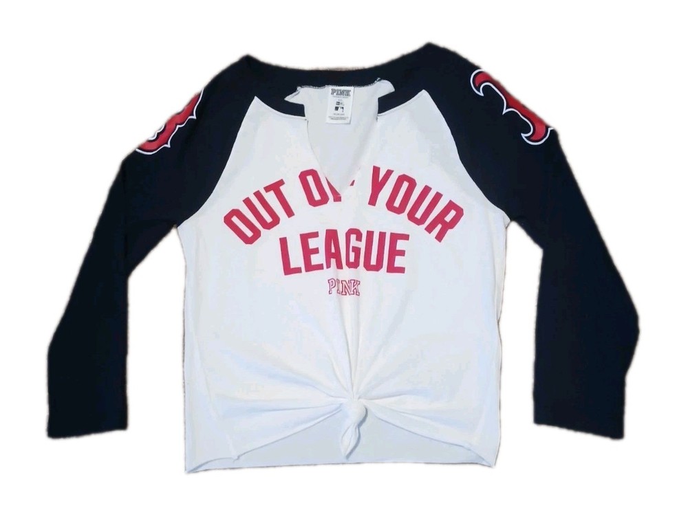 Pink Victoria's Secret Boston Red Sox T Shirt Womens Size XS Out Of Your League
