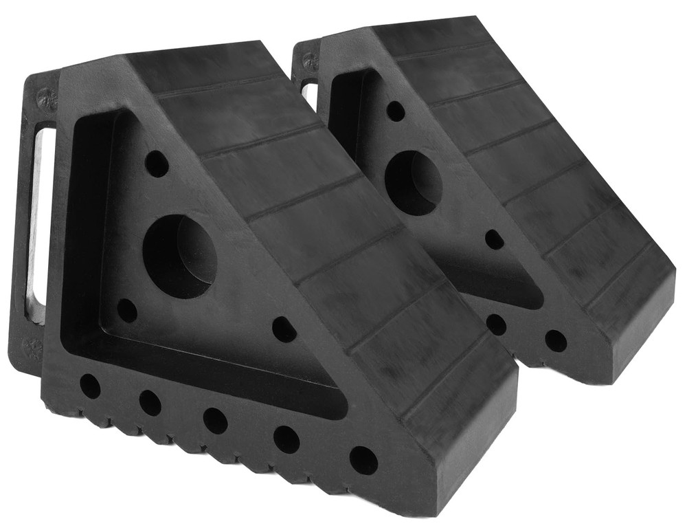 Solid Rubber Wheel Chock 2-Pack | 8