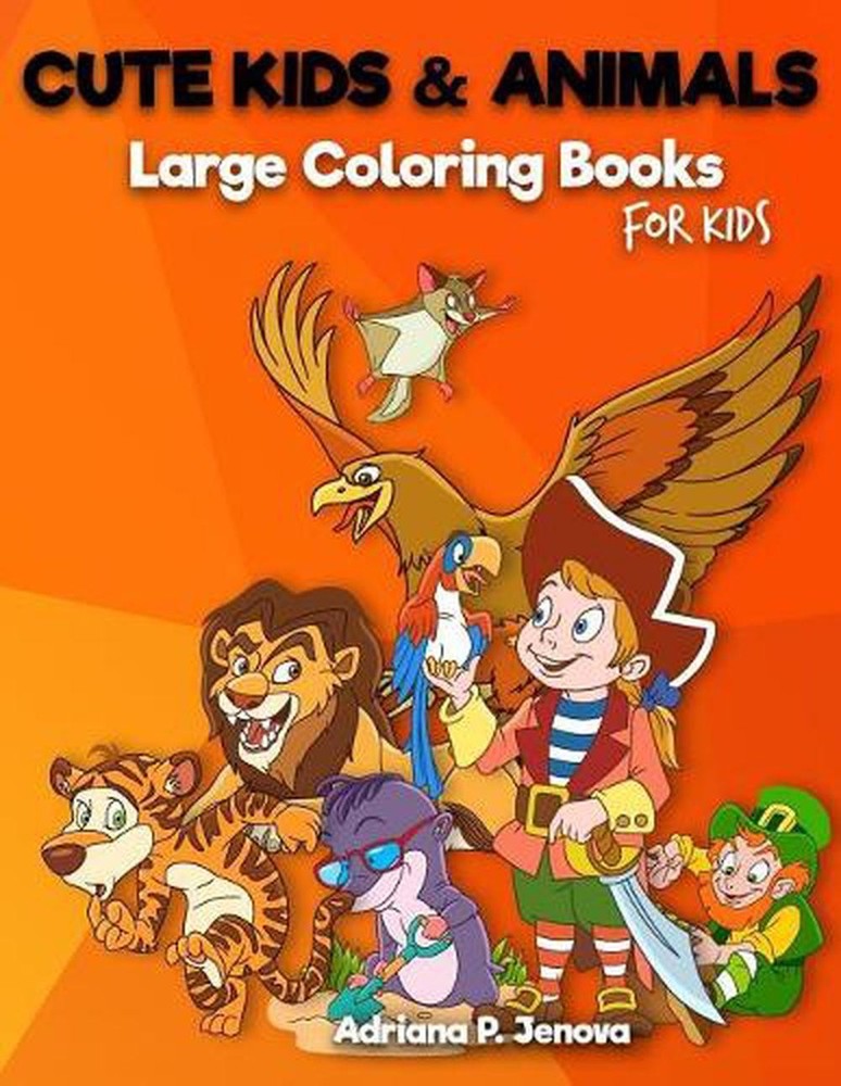 Cute Kids & Animals: Large coloring books for kids: Ocean Kids Coloring Book Age