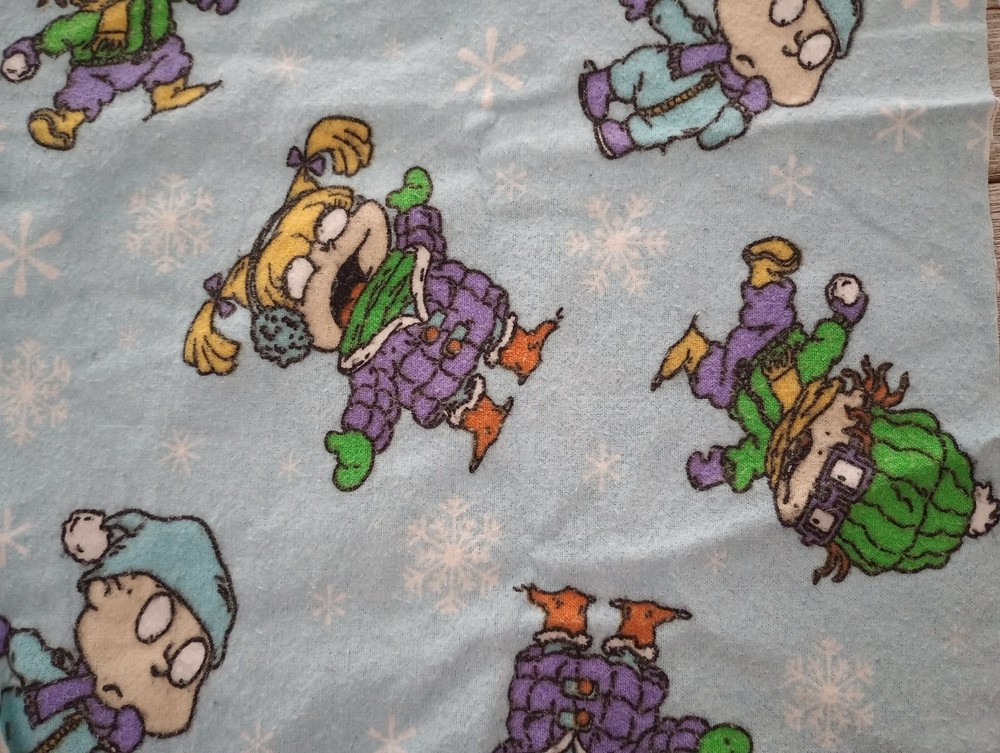 nickelodeon rugrats fun fabric flannel sheet piece 11 x 10 inch