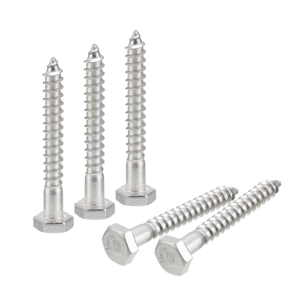 Hex Head Lag Screws Bolts, 50pcs 1/4