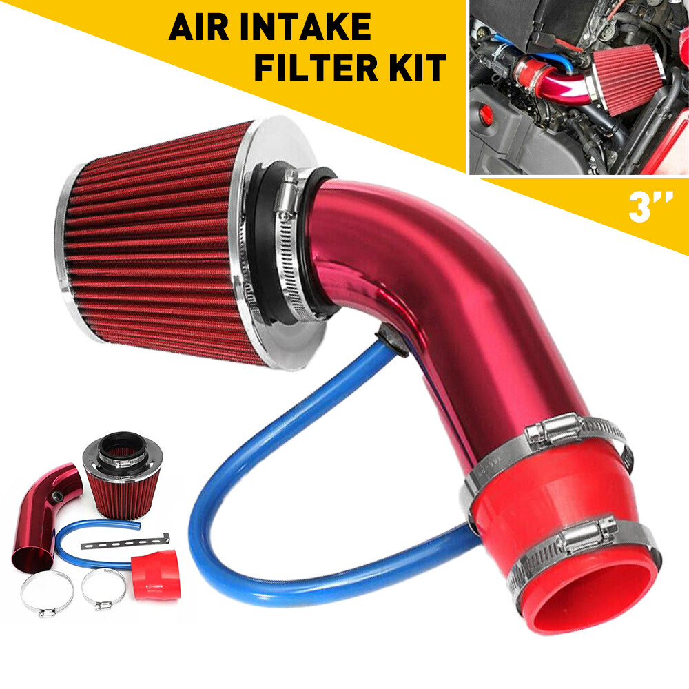 Cold Air Intake Filter Pipe Kit Power Flow System Hose Accessories Car Durable