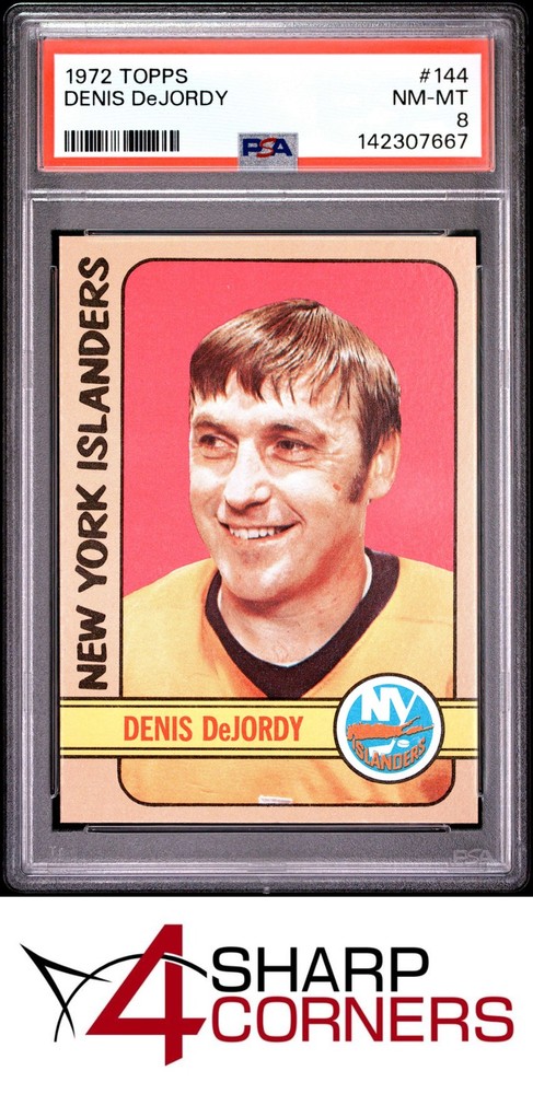 1972 TOPPS #144 DENIS DeJORDY ISLANDERS PSA 84SC breaks auction records weekly! Consign today!