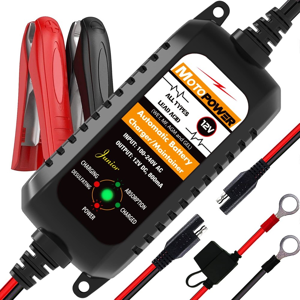 Car Auto Motorcycle Battery Charger Float Trickle Tender Maintainer 12V 800mA