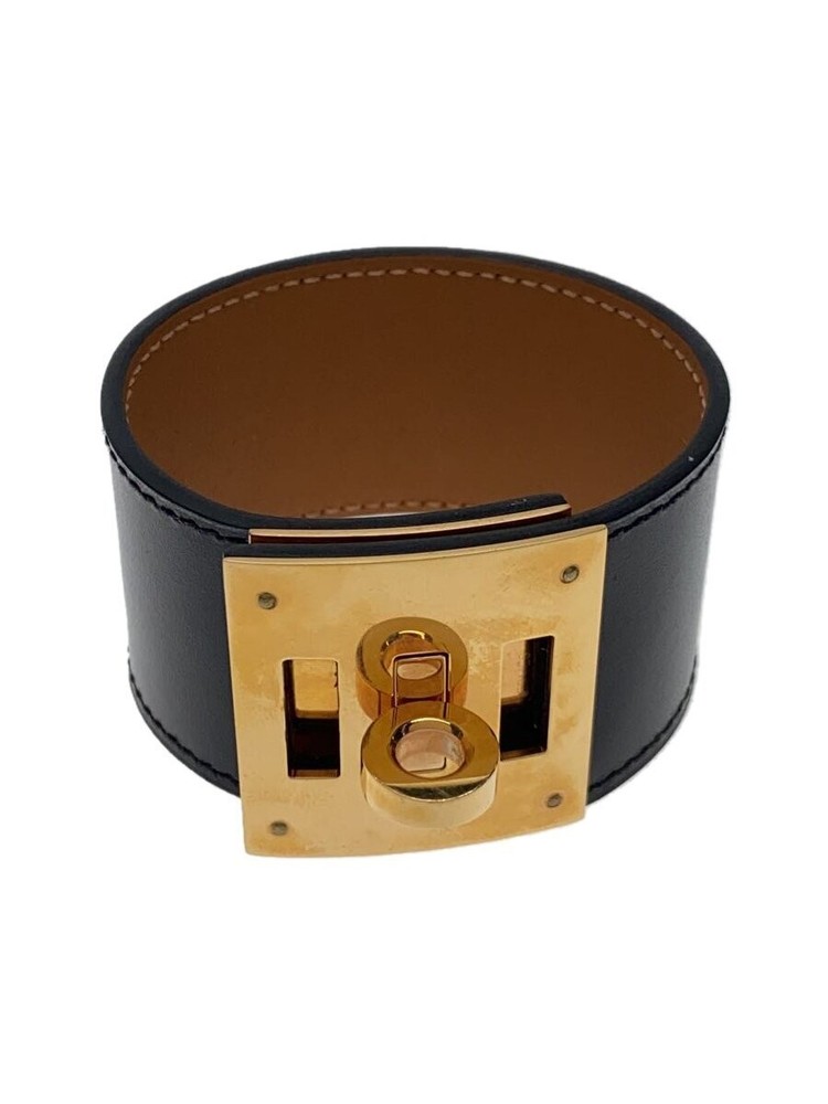 Hermes Black Leather Bangle for Women 2722