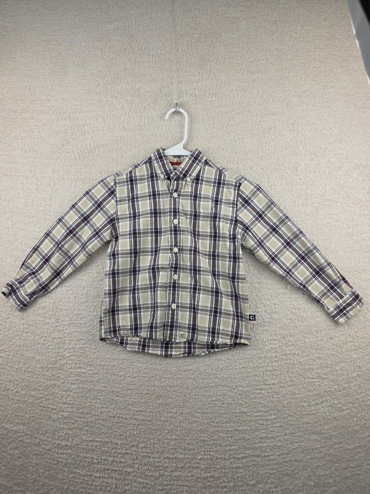 Duck Head Jeans Co. Boy Long Sleeve Plaid Button-Down Shirt, Size Small