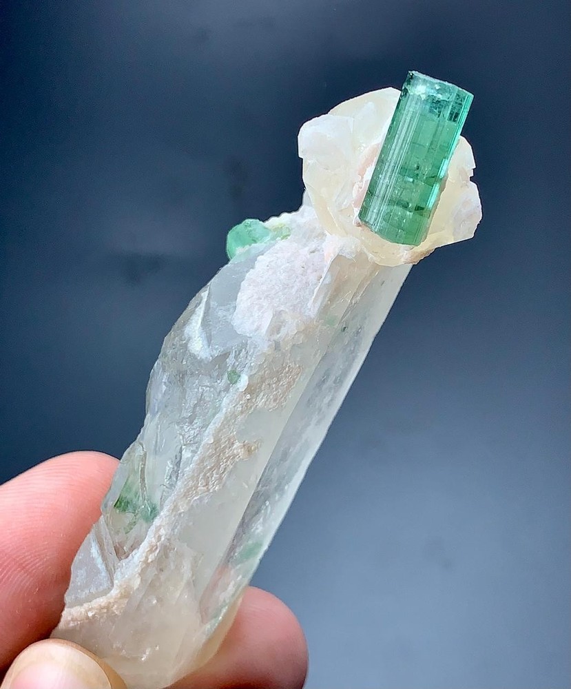211 Carat Tourmaline Crystal With Quartz Specimen From Afghanistan