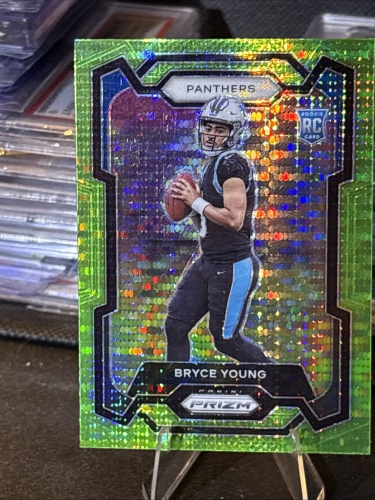 2023 Panini Prizm - Rookies Bryce Young #311 Neon Green Pulsar Prizm (RC)