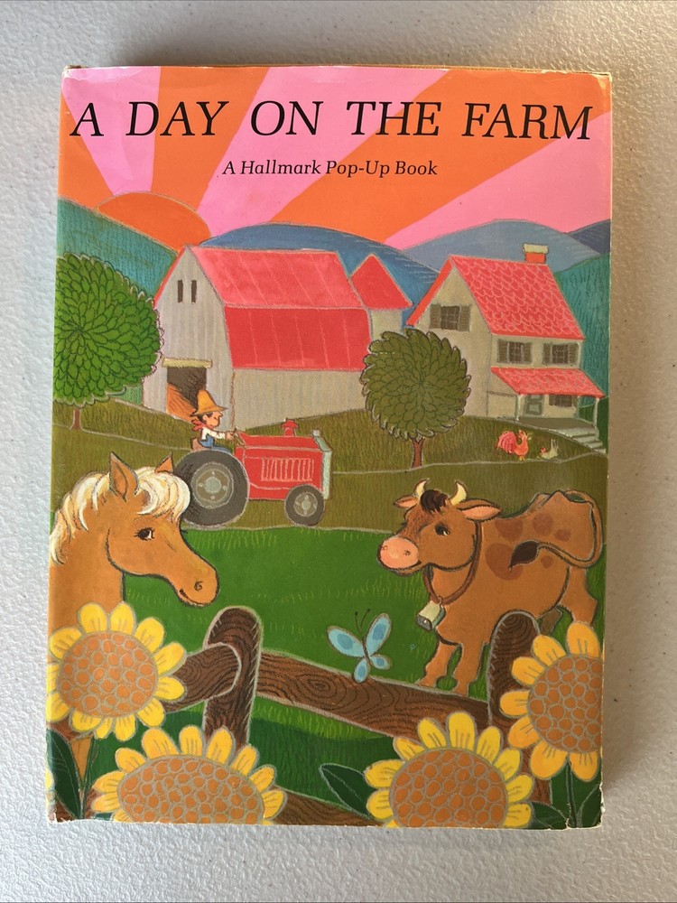 A Day On The Farm, Hallmark Pop Up Book, Hardcover with Dust Jacket