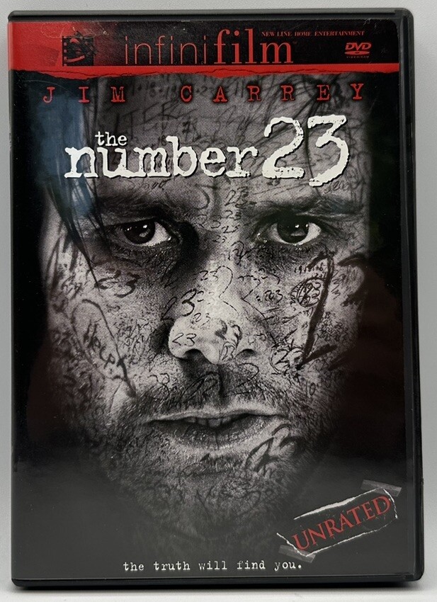 The Number 23 Unrated Infinifilm Edition DVD  Jim Carrey Great Condition 2007
