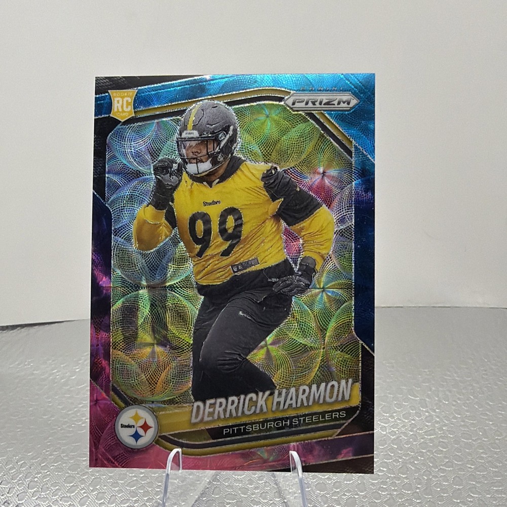 Derrick Harmon 2025 Prizm Choice Nebula Amazing Condition Steelers ! Ships Fast