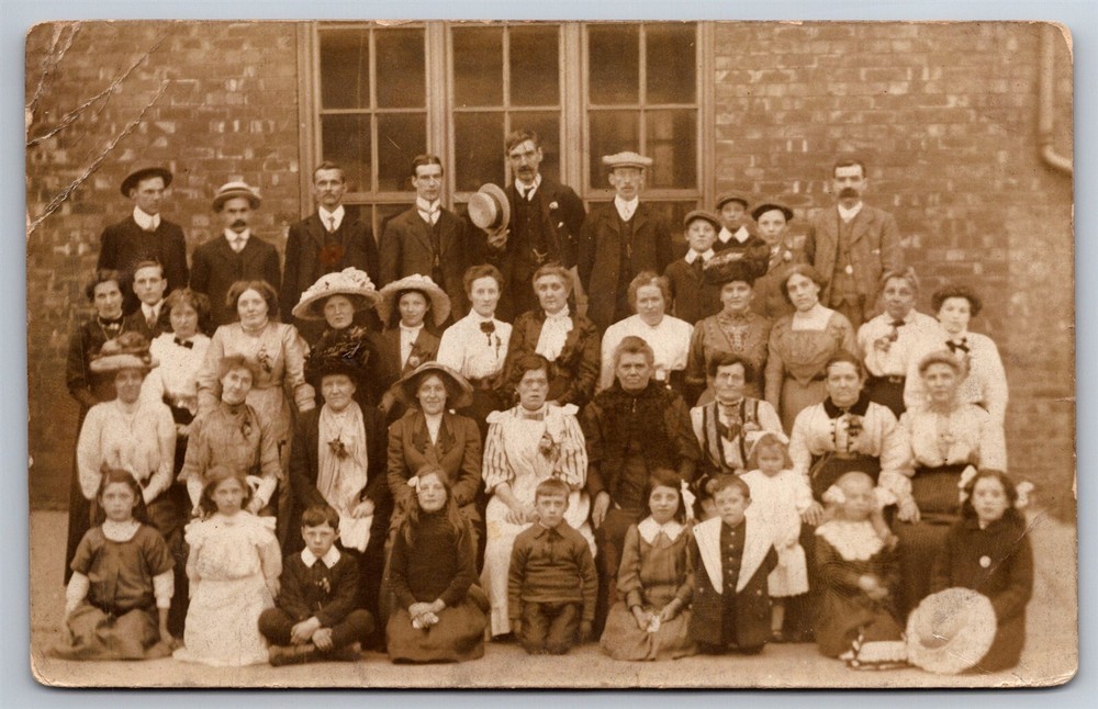 RPPC Church Bazaar Group Photo Early C1900s Real Photo Postcard AB18