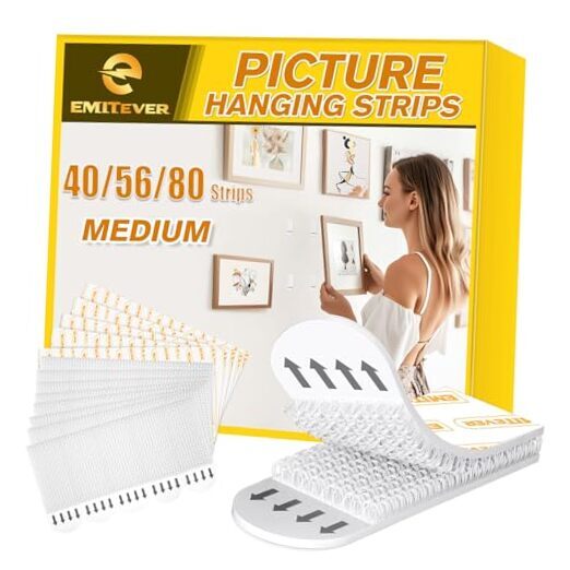 Picture Hanging Strips Heavy Duty, Damage Free Hanging Picture Medium 40