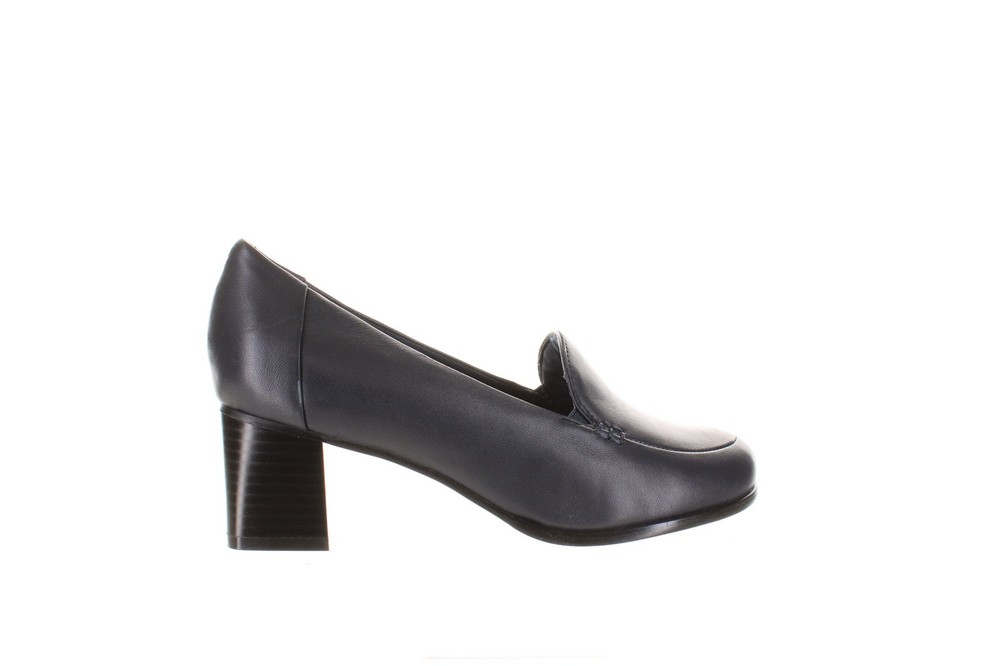 Trotters Quincy Blue Womens Wide Heels Size 6 2E Comfortable Dress Shoes