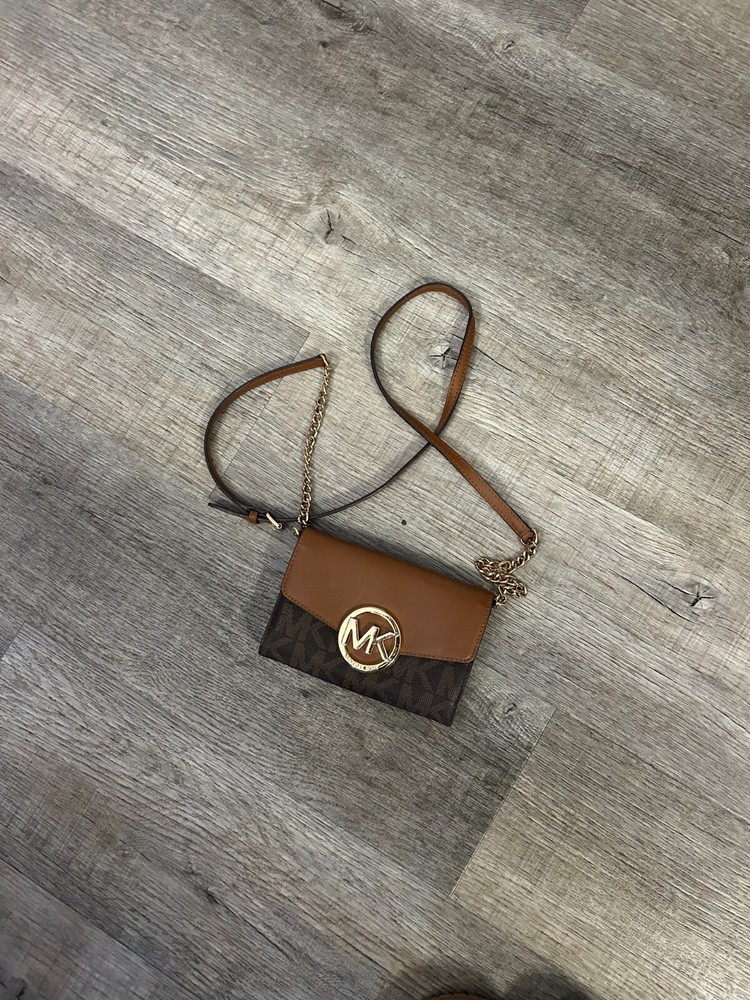 Michael Kors Brown Leather Crossbody Purse