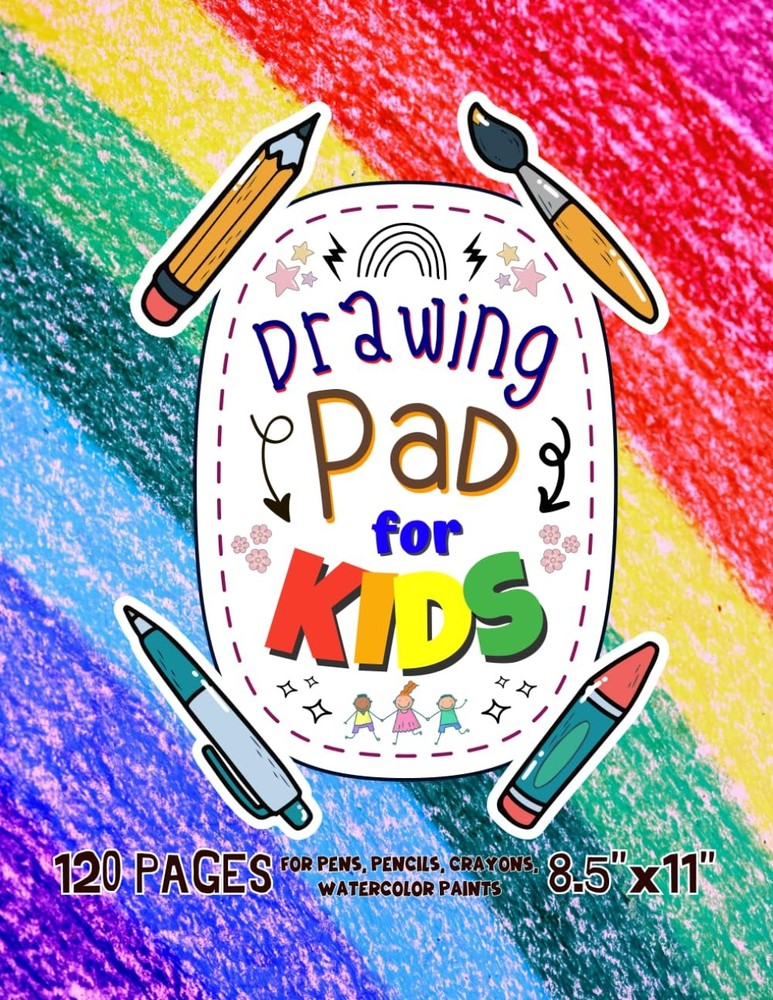 Sketch Pad for Kids - 8.5 x 11 Blank Paper, Perfect for Drawing Practice