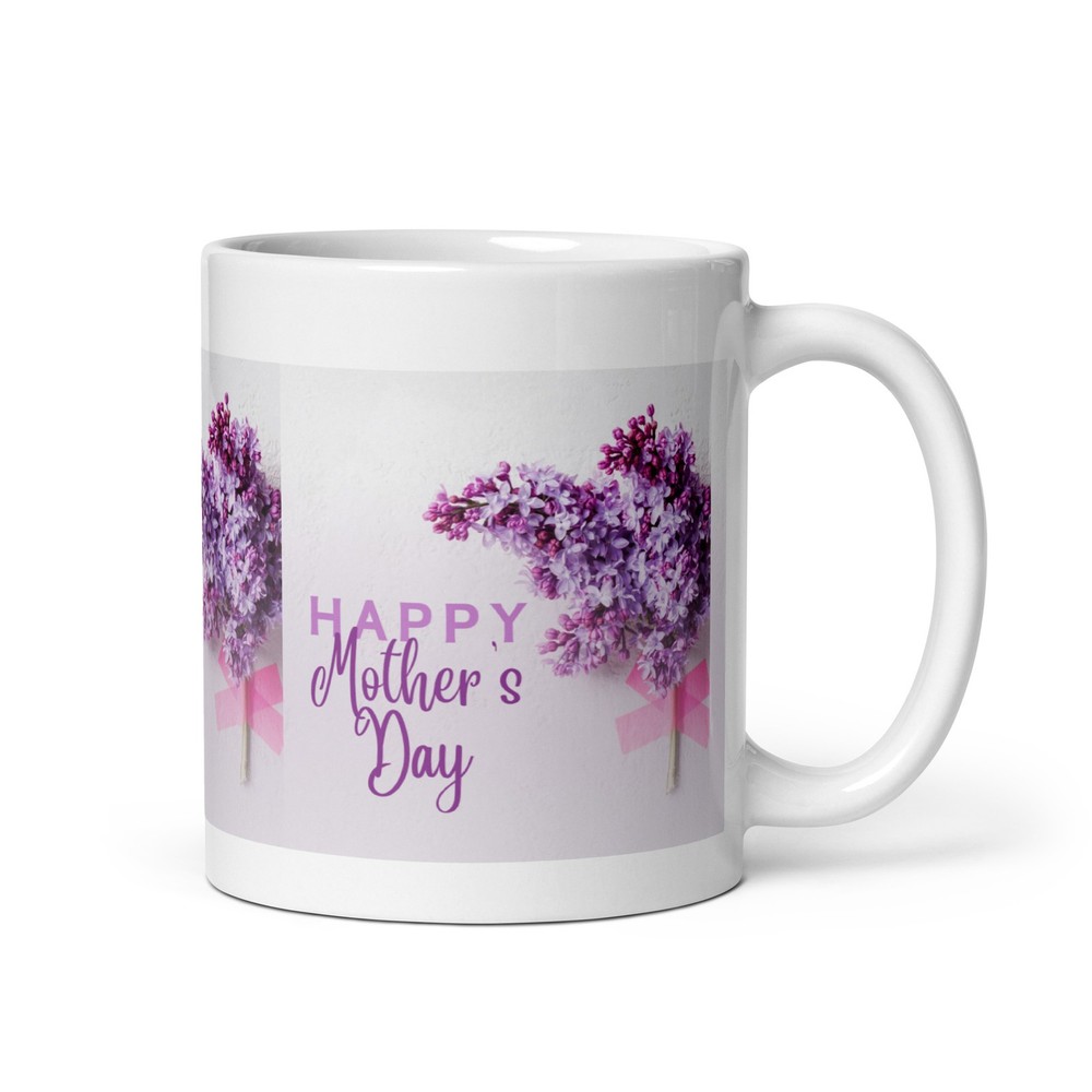 White glossy mug