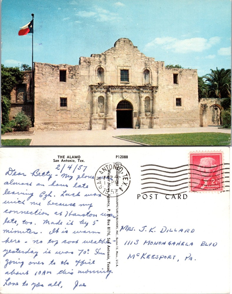 The Alamo San Antonio Texas TX Postcard