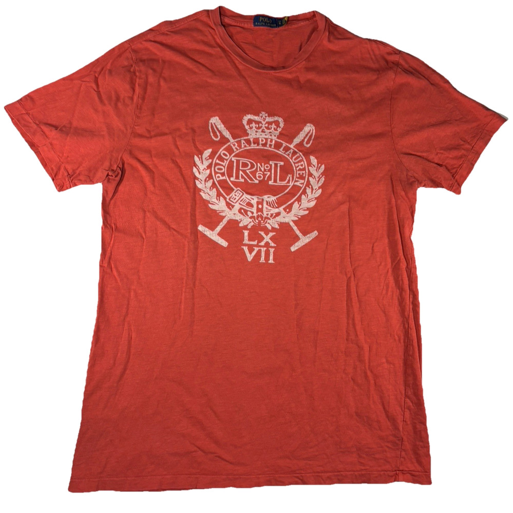 Polo Ralph Lauren Classic Sunset Red LXVII No 67 T Shirt Mens Size Large Tall