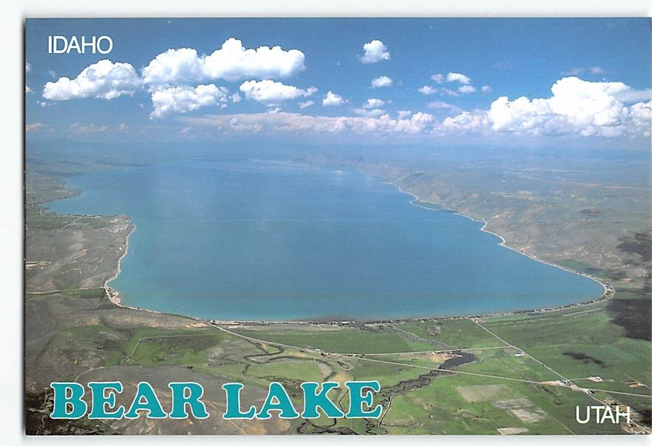 Postcard Aerial View Bear Lake Idaho-Utah USA