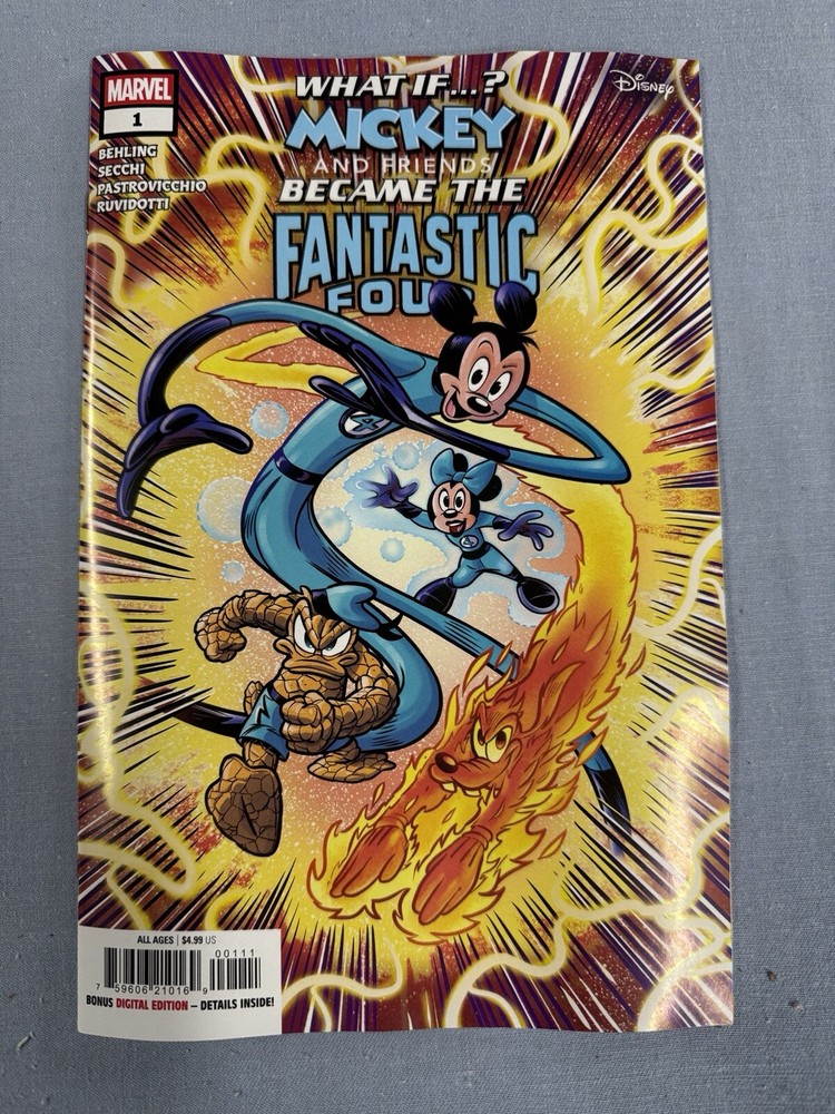 Marvel Comics WHAT IF MICKEY & FRIENDS BECAME FANTASTIC FOUR #1 (2025) Disney