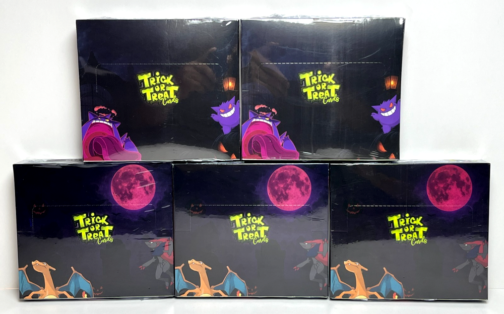 5 BOXES - 2025 BOX POKEMON Halloween Trick Or Treat PRISMA Cards Zard Gengar