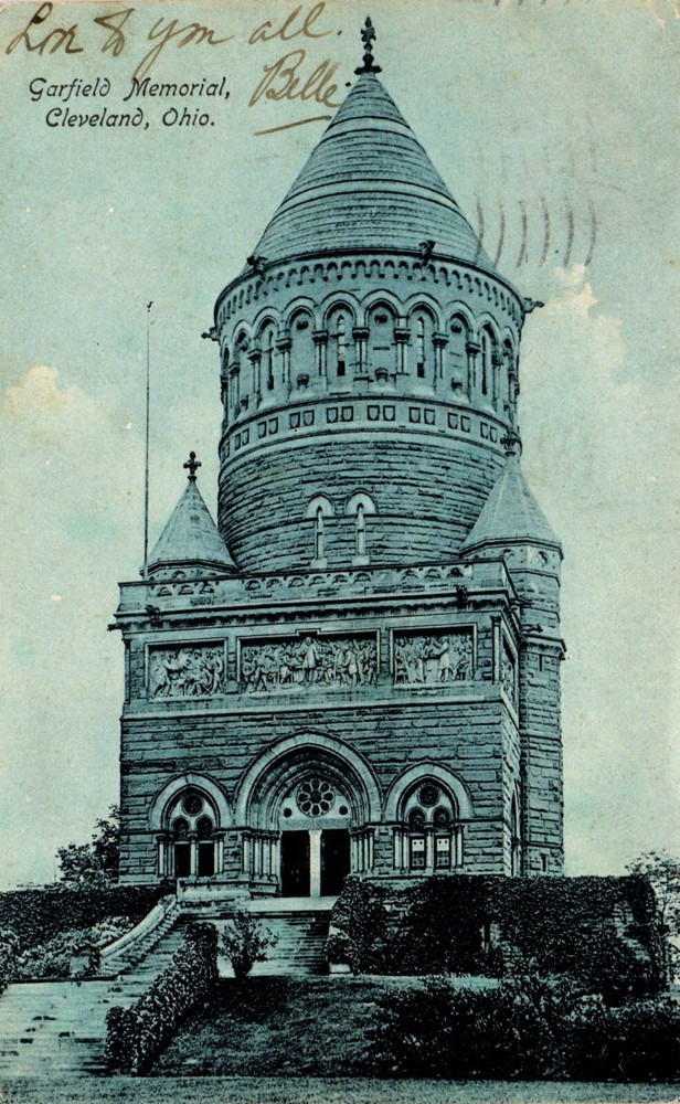 Postcard Garfield memorial Cleveland, Ohio