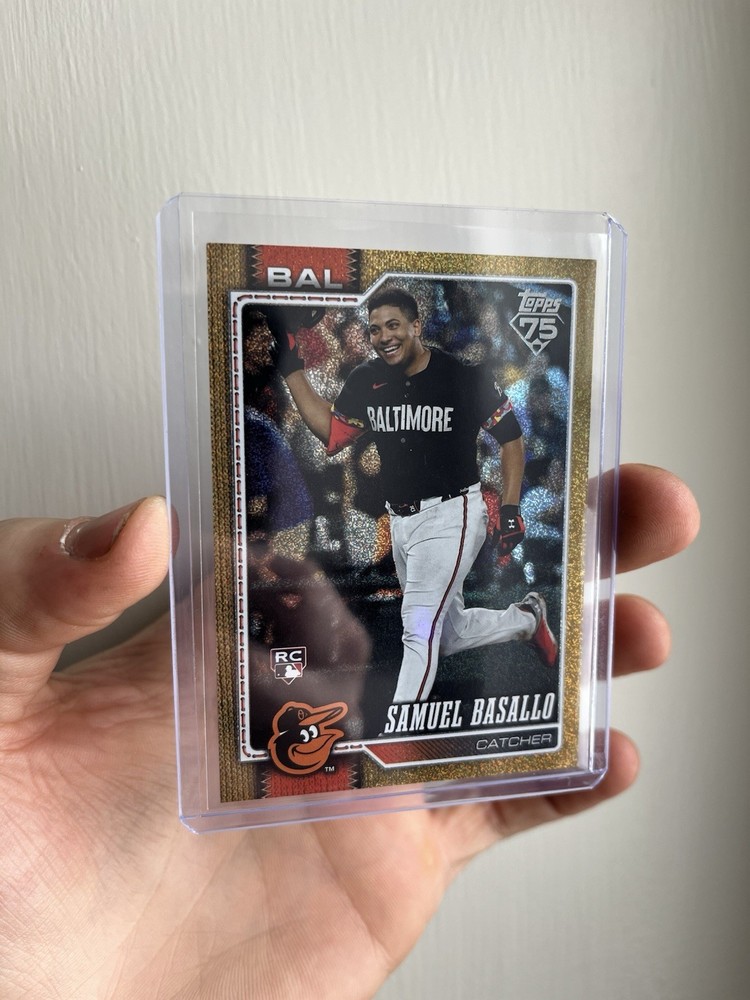 2026 Topps Series 1 Samuel Basallo Gold Sand Glitter /50 Orioles RC #104