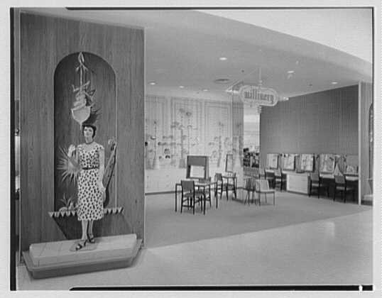 Burdine's department store, business in Miami Beach, Florida. Millinery