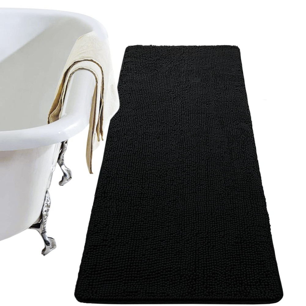 Luxury Shaggy Bath Mat 24x70 Inch Washable Non-Slip Plush Bathroom Rug