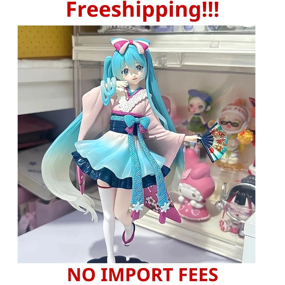 New Hatsune Miku Anime Figure Toys Neo Tokyo Series Kimono MIKU Kawaii Cartoon