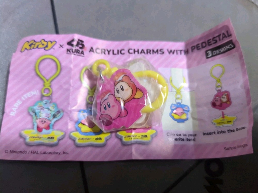 Kirby X Kura Sushi Bikkura Pon Collaboration Acrylic Charm