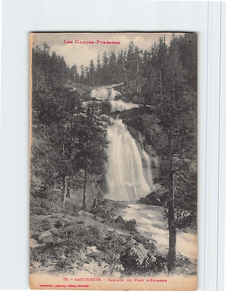 Postcard Pont d'Espagne Waterfalls Cauterets France
