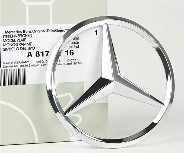 New Fit for Mercedes Benz Chrome Star Trunk Emblem Badge 90mm Free Shipping NEW