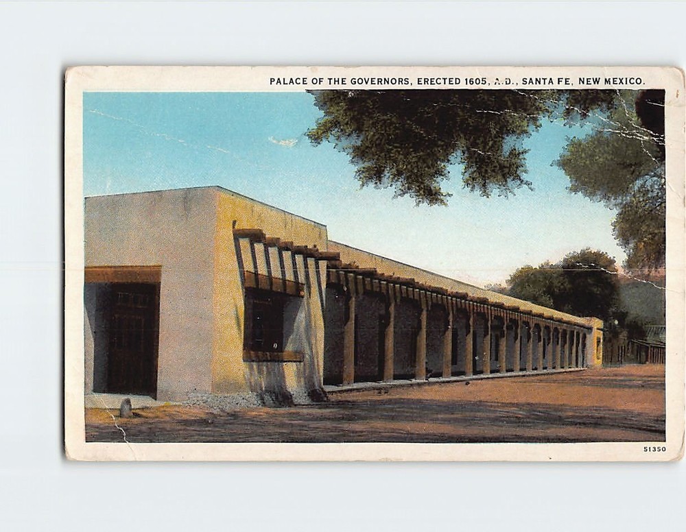 Postcard Palace of the Governors in Santa Fe NM