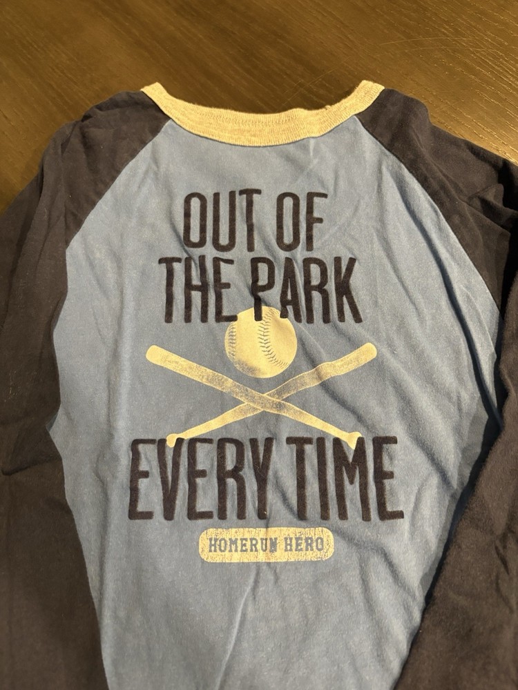 Children's Place Out Of The Park Every Time Long Sleeve T Shirt Size M 7/8 NWOT