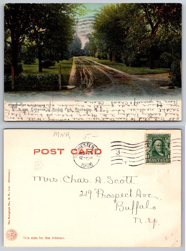 Kodak Park Rochester NY Roadway Postcard