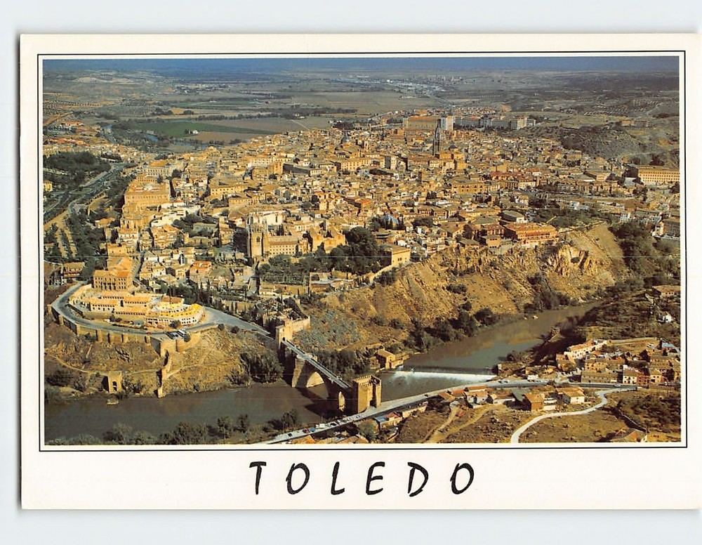Postcard Aerial View Toledo Spain