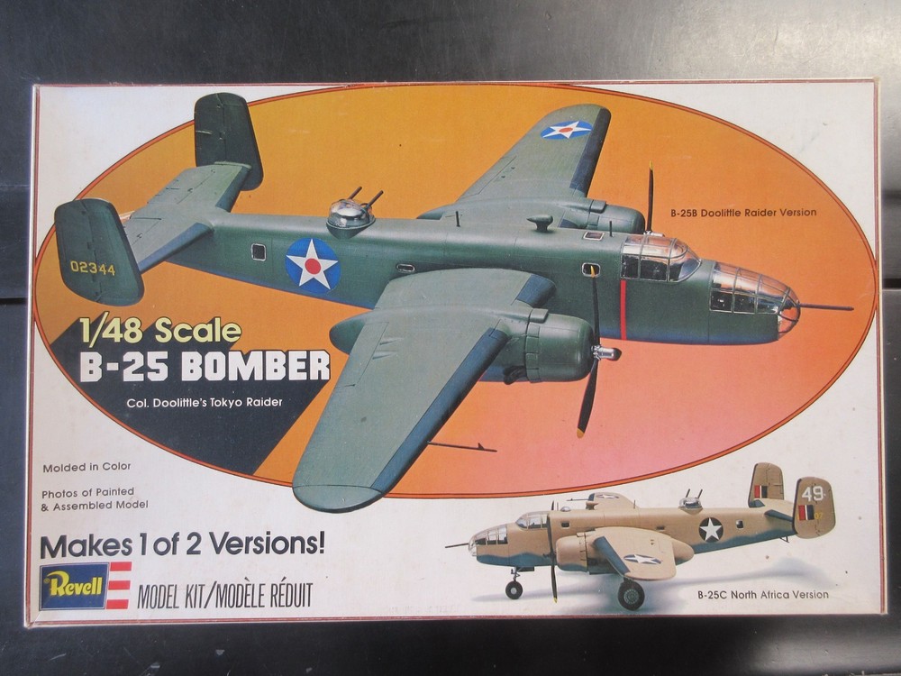 REVELL 1/48 B-25B/C MITCHELL DOOLITTLE RAIDER/NORTH AFRICA #H-285 vintage