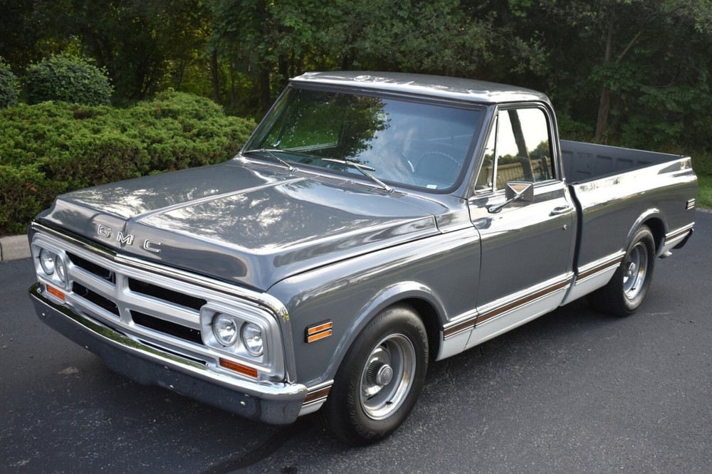 1972 GMC 1500 gray | 24x36 inch POSTER | vintage classic pickup truck